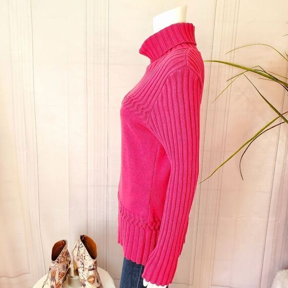 Coldwater Creek chunky knit 100% cotton sweater - Picture 4 of 6